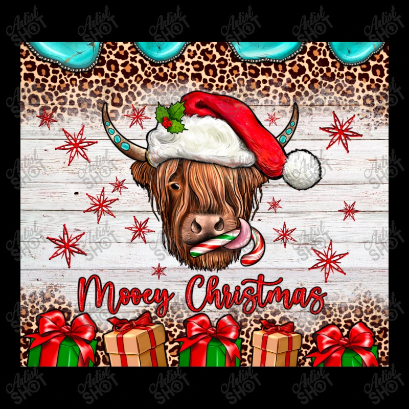 Merry Christmas Cow Women's V-Neck T-Shirt 7 Merry Christmas Cow Women's V-Neck T-Shirt - Image 5