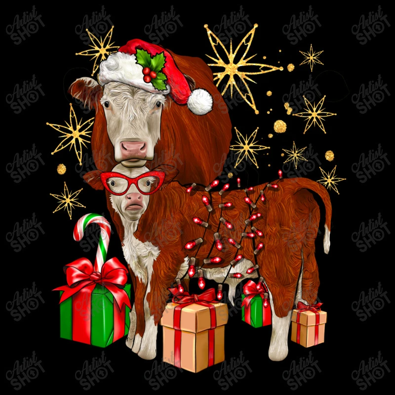 Christmas Hereford Women's V-Neck T-Shirt 7 Christmas Hereford Women's V-Neck T-Shirt - Image 5