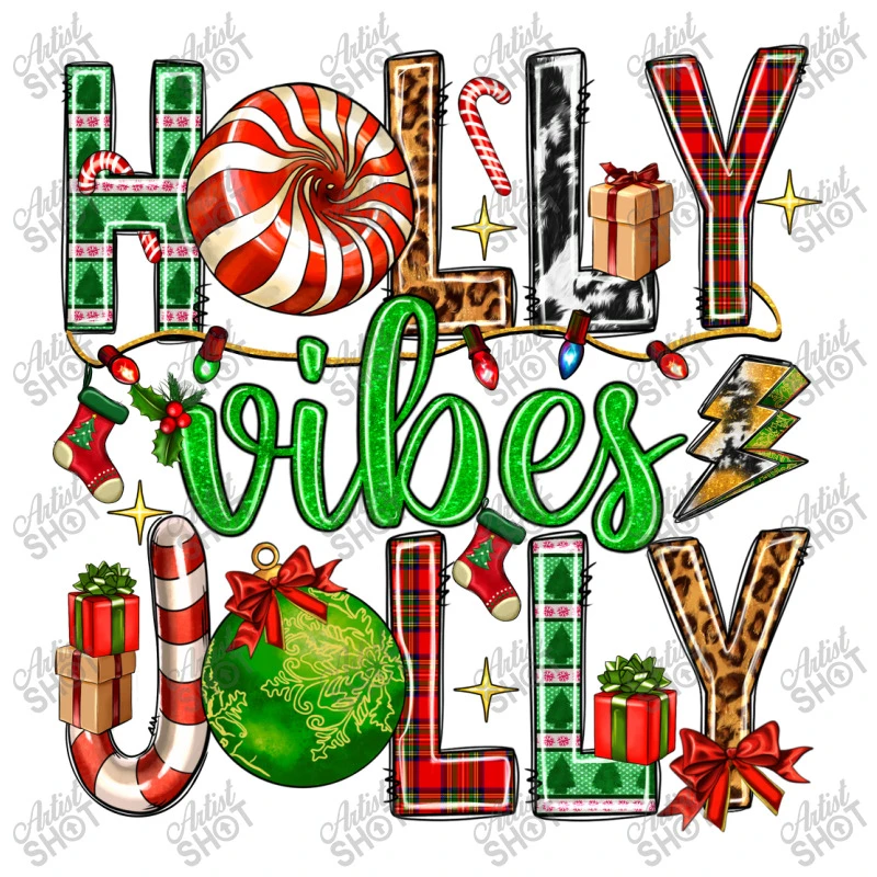 Holly Jolly Vibes With Christmas Candies Crop Top 5 Holly Jolly Vibes With Christmas Candies Crop Top - Image 3