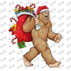 Bigfoot Santa Christmas Bag Xmas Sasquatch Boys Ki Crewneck Sweatshirt -Deals T-Shirt Store d.2526186525.25069009.s3.1 ffffff Wml6 800x800 1
