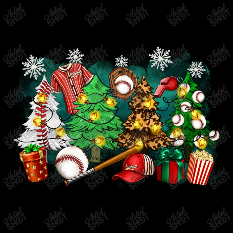 Christmas Trees With Baseball Youth Sweatshirt 7 Christmas Trees With Baseball Youth Sweatshirt - Image 5
