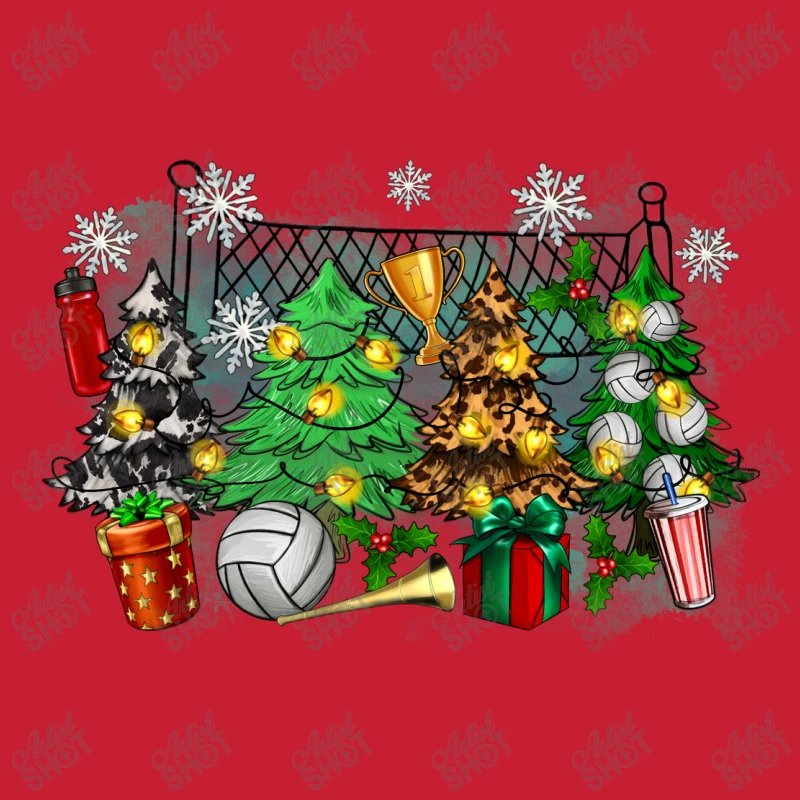Christmas Trees With Volleyball Toddler T-shirt 5 Christmas Trees With Volleyball Toddler T-shirt - Image 3