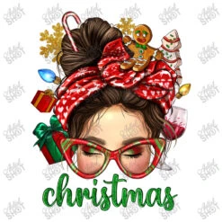 Christmas Messy Bun With Gingerbread Man Crop Top -Deals T-Shirt Store d.2526303747.25057682.s3.1 ffffff YXJ0aXN0c2hvdA 800x800 1