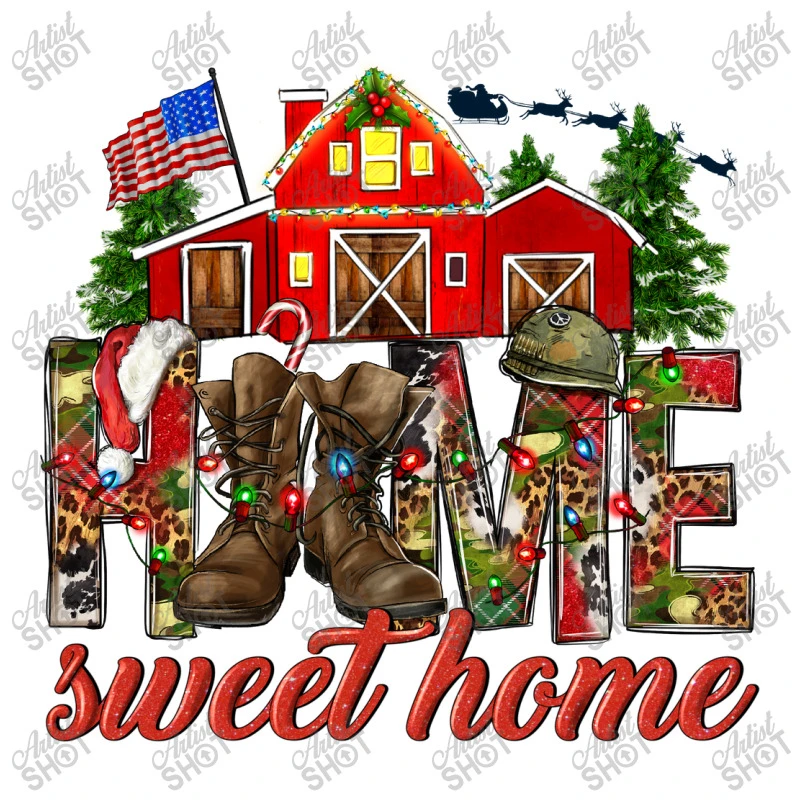 Army Christmas Home Sweet Home Toddler T-shirt 5 Army Christmas Home Sweet Home Toddler T-shirt - Image 3