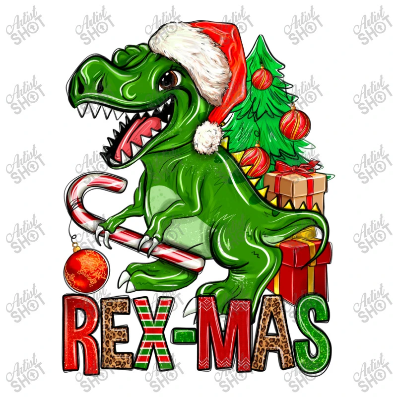 Rex-mas Christmas T-Rex Toddler T-shirt 5 Rex-mas Christmas T-Rex Toddler T-shirt - Image 3