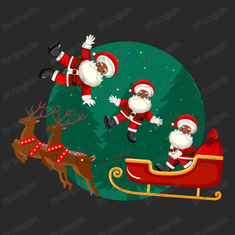 Black Man Santa Claus Christmas Toddler T-shirt 5 Black Man Santa Claus Christmas Toddler T-shirt - Image 3