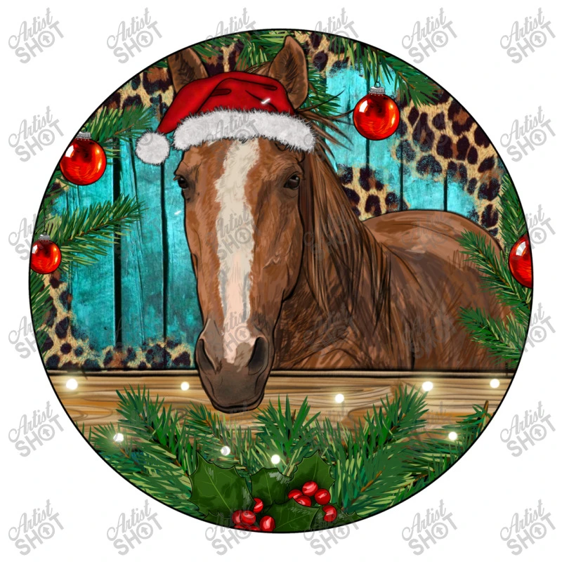 Brown Horse Christmas Women's V-Neck T-Shirt 7 Brown Horse Christmas Women's V-Neck T-Shirt - Image 5
