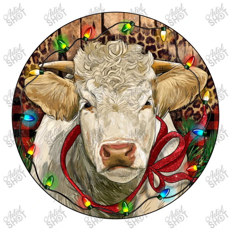 Charolais Heifer Christmas Women's V-Neck T-Shirt 7 Charolais Heifer Christmas Women's V-Neck T-Shirt - Image 5