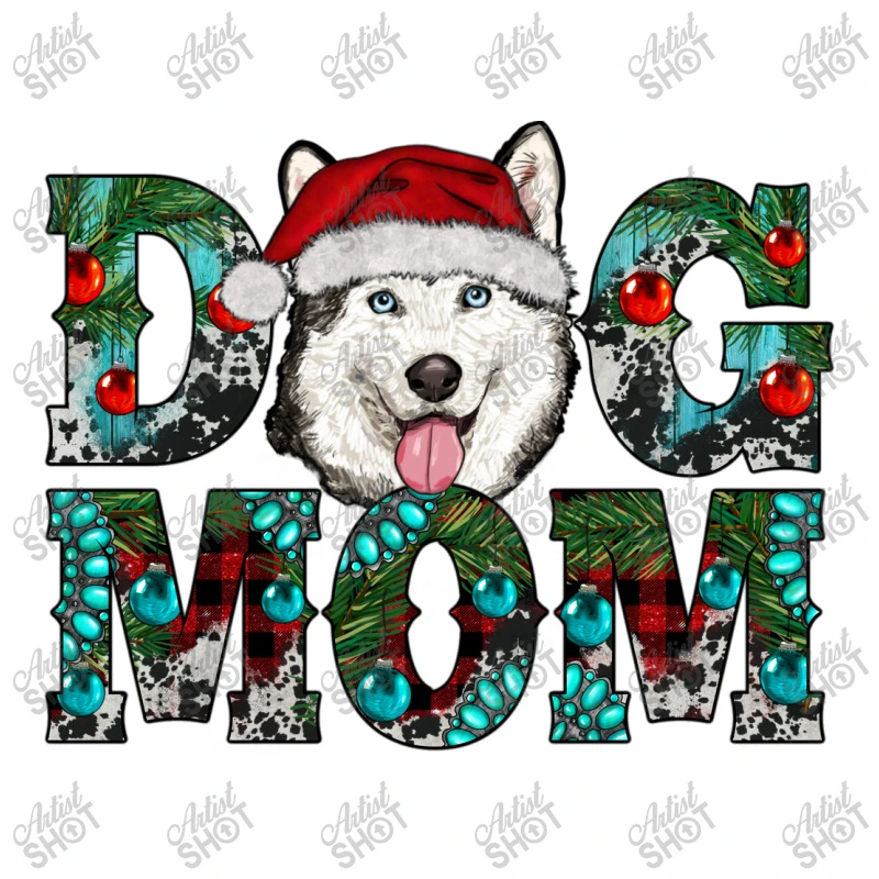 Christmas Dog Mom Husky Women's V-Neck T-Shirt 7 Christmas Dog Mom Husky Women's V-Neck T-Shirt - Image 5