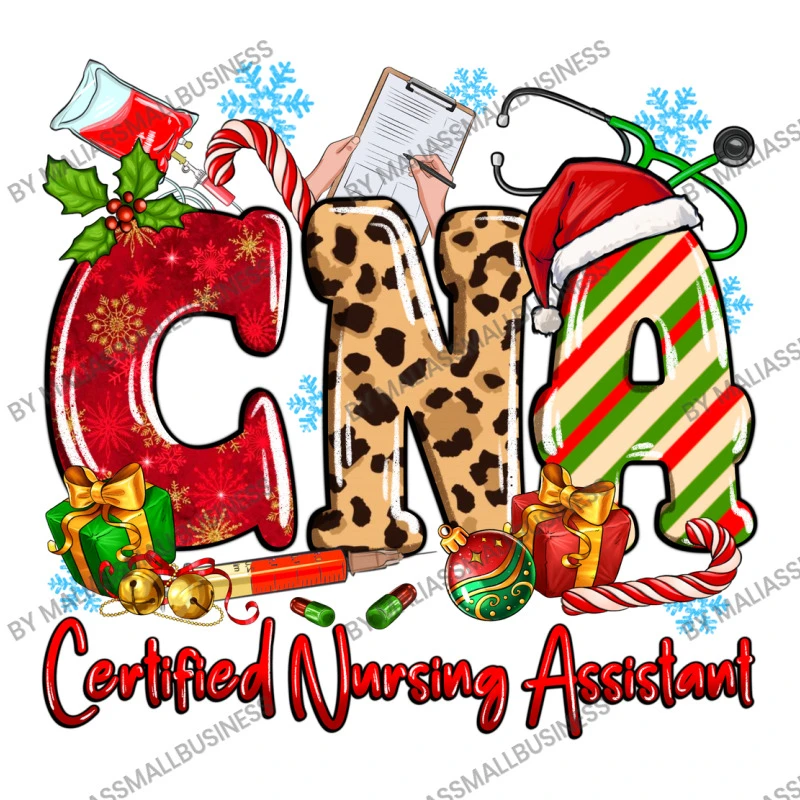 CNA Certified Nursing Assistant Christmas Women's V-Neck T-Shirt 7 CNA Certified Nursing Assistant Christmas Women's V-Neck T-Shirt - Image 5