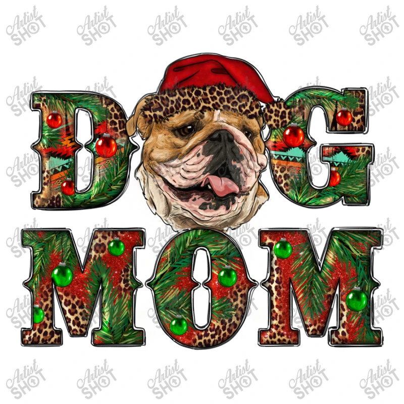 Christmas English Bulldog Mom Women's V-Neck T-Shirt 7 Christmas English Bulldog Mom Women's V-Neck T-Shirt - Image 5