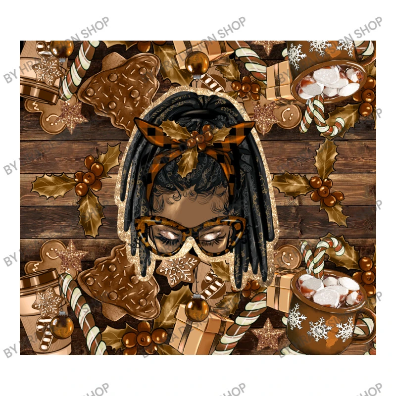 Afro Messy Bun Locs Ponytail Melanin Christmas Youth Hoodie 7 Afro Messy Bun Locs Ponytail Melanin Christmas Youth Hoodie - Image 5