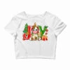 Joy Christmas Unicorn Crop Top