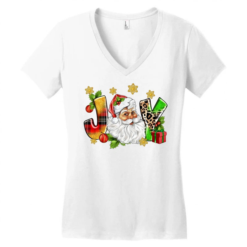 Joy Christmas Women's V-Neck T-Shirt 5 Joy Christmas Women's V-Neck T-Shirt - Image 3