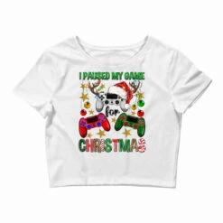 I Paused My Game For Christmas Game Controller Crop Top