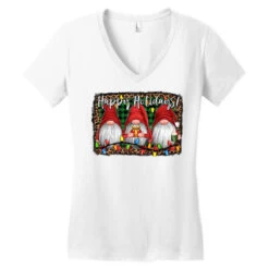 Happy Holidays Gnomes Christmas Women's V-Neck T-Shirt -Deals T-Shirt Store pd.2524450000.72.25058209.s3.1 front white ffffff none x0y0 138 800x800 1