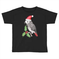 Christmas African Grey Parrot Toddler T-shirt