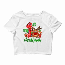 My 1st Christmas Reindeer Crop Top