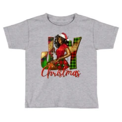 Joy Christmas Black Fashion Woman Toddler T-shirt