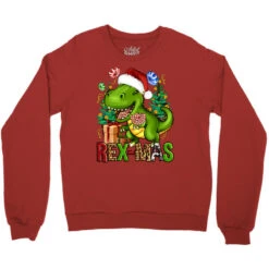 Christmas Rex-Mas Crewneck Sweatshirt -Deals T-Shirt Store pd.2525769203.32.25057562.s3.1 front red ffffff none x4.1y4.1 115.8 800x800 1