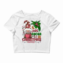 Pink Christmas Hot Cocoa And Christmas Movies Crop Top