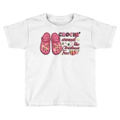 Pink Christmas Crocin' Around The Christmas Tree Toddler T-shirt
