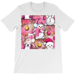 Pink Christmas Cute Snowman T-Shirt -Deals T-Shirt Store pd.2526140601.24.25057807.s3.2 front white ffffff none x0y0 180 800x800 1