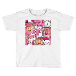 Pink Christmas Cute Snowman Toddler T-shirt