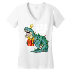 Christmas Dinosaur Fa Ra Ra Rawr Cute Boys Kids Tr Women's V-Neck T-Shirt -Deals T-Shirt Store pd.2526173375.72.25065803.s3.1 front white ffffff none x0y0 138 800x800 1