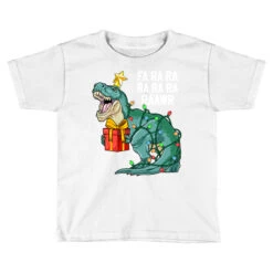 Christmas Dinosaur Fa Ra Ra Rawr Cute Boys Kids Tr Toddler T-shirt
