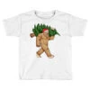 Bigfoot Santa Christmas Tree Xmas Sasquatch Boys K Toddler T-shirt