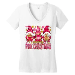 Merry Pink Christmas Gnomes Women's V-Neck T-Shirt -Deals T-Shirt Store pd.2526247189.72.25057793.s3.1 front white ffffff none x0y0 138 800x800 1