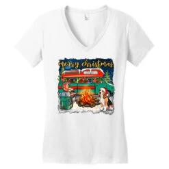 Merry Christmas With Camper Van Women's V-Neck T-Shirt -Deals T-Shirt Store pd.2526247830.72.25057788.s3.1 front white ffffff none x0y0 138 800x800 1