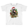Merry Christmas Skeleton With Black Cat Toddler T-shirt