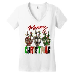 Merry Christmas Skeleton Hands Women's V-Neck T-Shirt 9 Merry Christmas Skeleton Hands Women's V-Neck T-Shirt -Deals T-Shirt Store pd.2526248857.72.25057786.s3.1 front white ffffff none x0y0 138 800x800 1