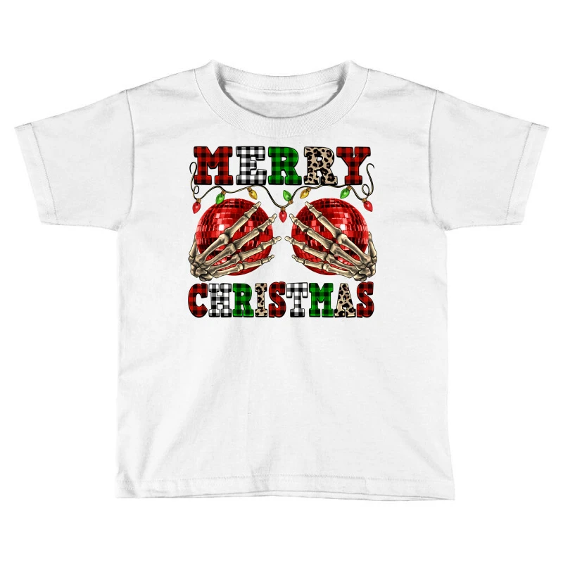 Merry Christmas Skeleton Hands Boobs Toddler T-shirt 3 Merry Christmas Skeleton Hands Boobs Toddler T-shirt