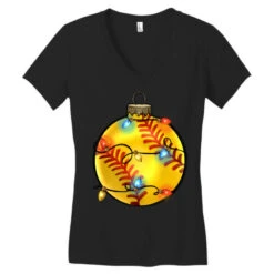 Christmas Softball Women's V-Neck T-Shirt -Deals T-Shirt Store pd.2526263623.72.25085917.s3.1 front black ffffff none x0y0 138 800x800 1