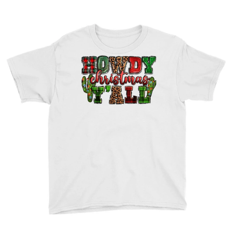 Howdy Christmas Y'all Youth Tee 5 Howdy Christmas Y'all Youth Tee - Image 3