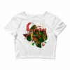 Christmas Texas Map Crop Top