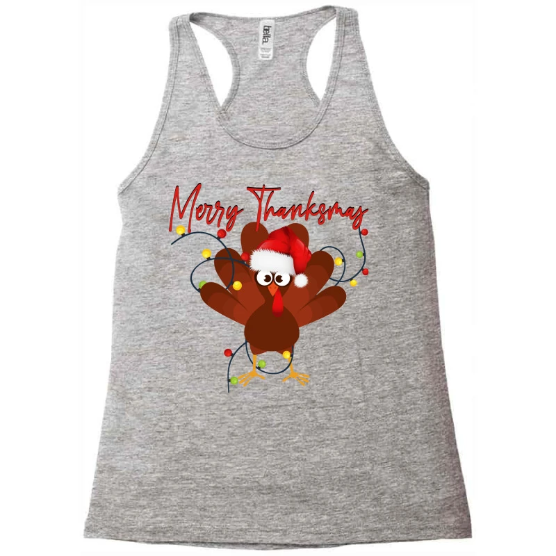 Thanksgiving Christmas Happy Thanksmas Racerback Tank 5 Thanksgiving Christmas Happy Thanksmas Racerback Tank - Image 3