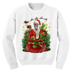 Santa Skeleton Christmas Youth Sweatshirt -Deals T-Shirt Store pd.2526319723.52.25057532.s3.1 front white ffffff none x0y0 169 800x800 1