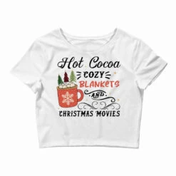 Hot Cocoa Cozy Blankets And Christmas Crop Top