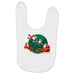 Black Man Santa Claus Christmas Baby Bibs