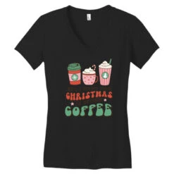 All I Want For Christmas Is More Coffee Retro Groo Women's V-Neck T-Shirt -Deals T-Shirt Store pd.2526376537.72.25088317.s3.1 front black ffffff none x14y0 110 800x800 1