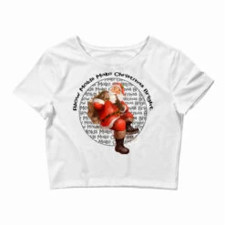 Blow Molds Make Christmas Bright Crop Top