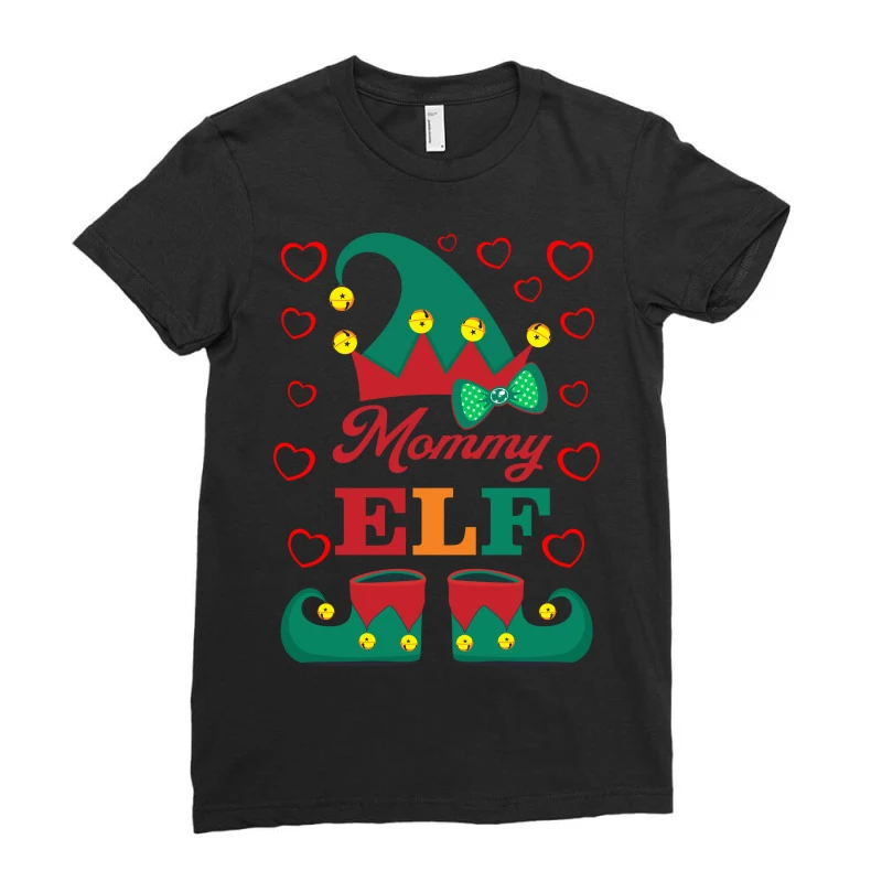 Elf Mommy Elf Christmas Ladies Fitted T-Shirt 5 Elf Mommy Elf Christmas Ladies Fitted T-Shirt - Image 3