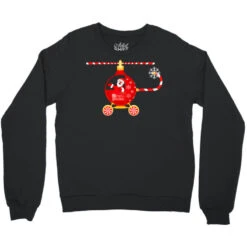 Santa Christmas Holiday Helicopter Crewneck Sweatshirt -Deals T-Shirt Store pd.2526393249.32.25089240.s3.1 front black ffffff none x0y0 124 800x800 1