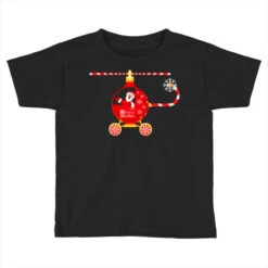Santa Christmas Holiday Helicopter Toddler T-shirt