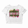 Pink Christmas Teacher Crop Top
