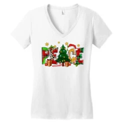 Peace Christmas Women's V-Neck T-Shirt -Deals T-Shirt Store pd.2526429159.72.25087053.s3.1 front white ffffff none x0y0 138 800x800 1